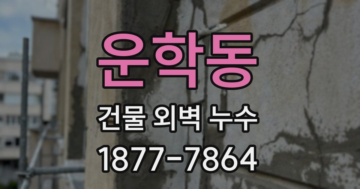 운학동 건물 외벽 누수
