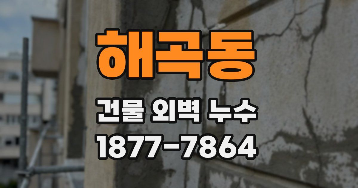 해곡동 건물 외벽 누수