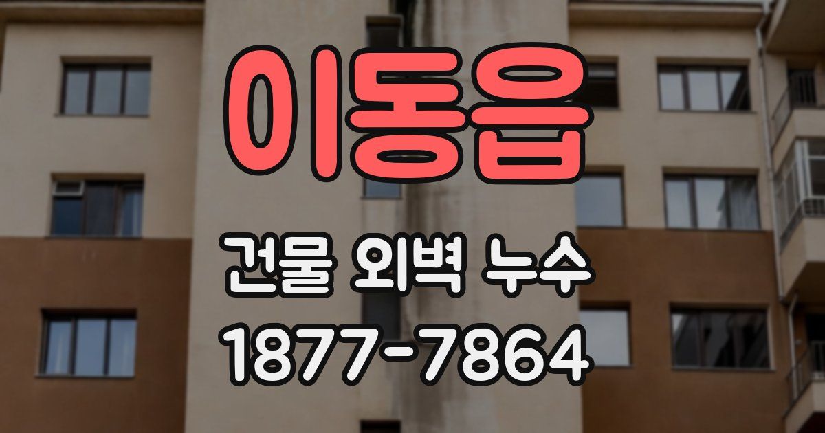 이동읍 건물 외벽 누수