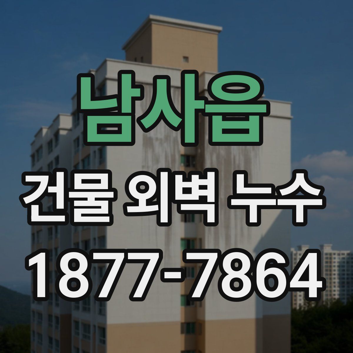 남사읍 건물 외벽 누수
