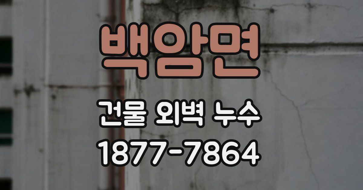 백암면 건물 외벽 누수