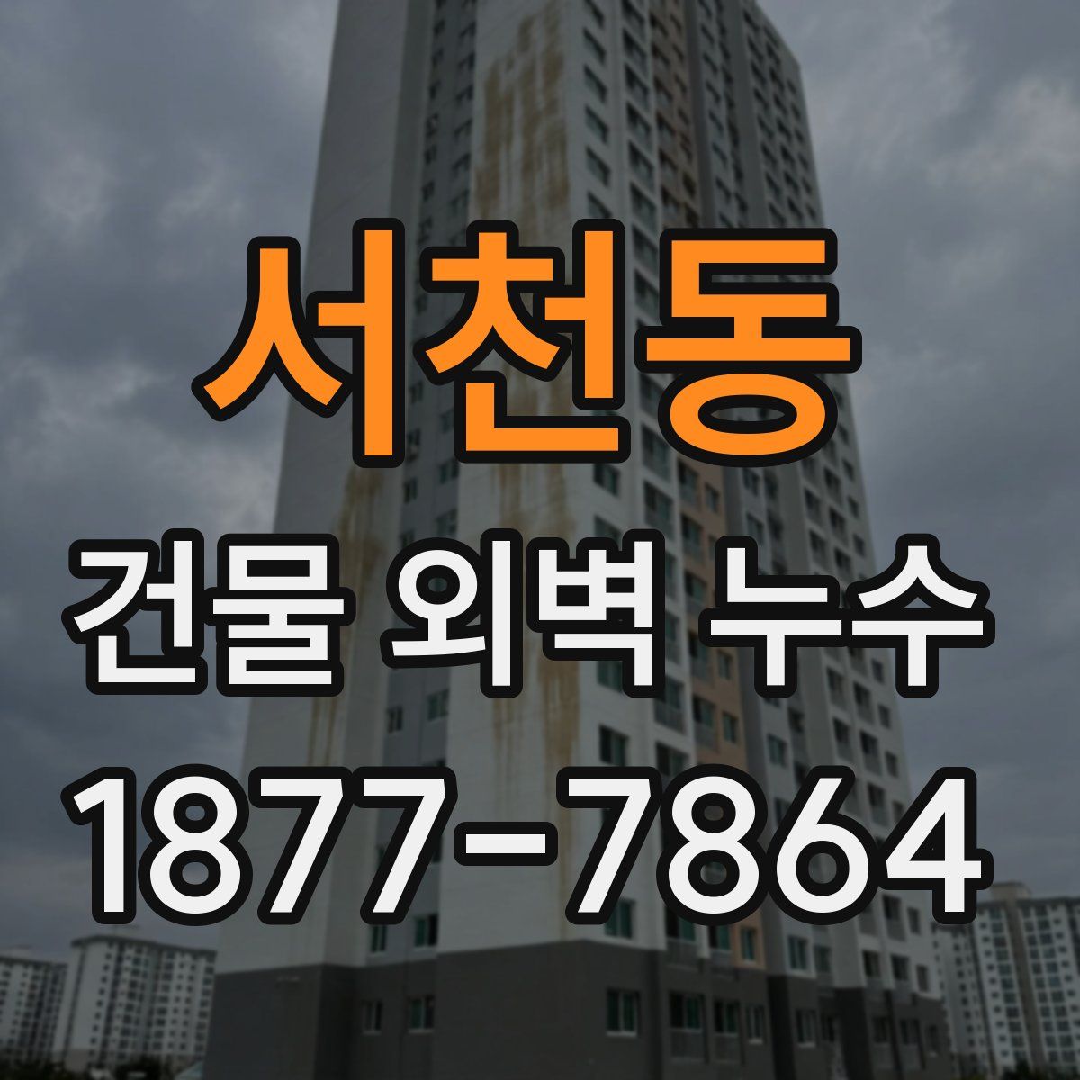 서천동 건물 외벽 누수