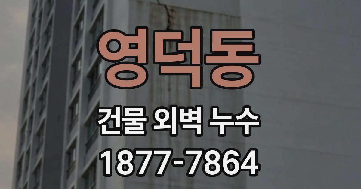 영덕동 건물 외벽 누수