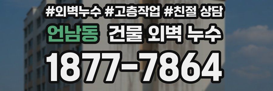 언남동 건물 외벽 누수