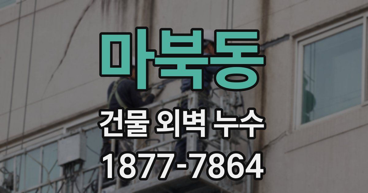 마북동 건물 외벽 누수