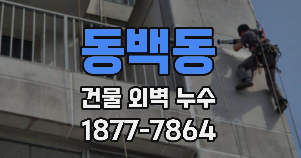 동백동 건물 외벽 누수