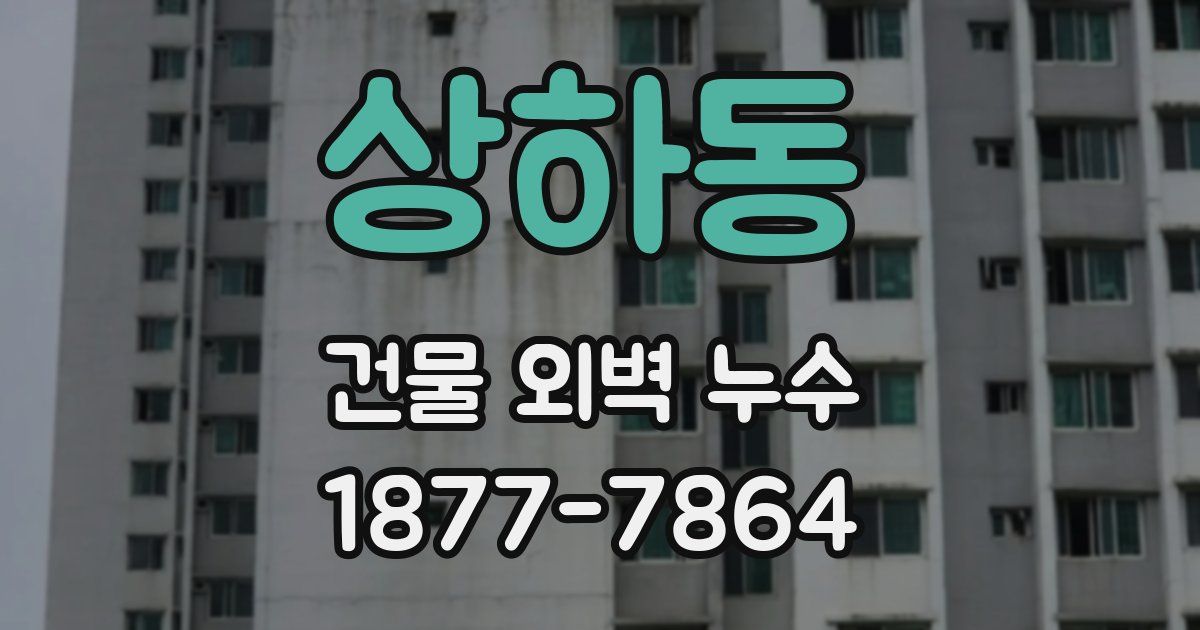 상하동 건물 외벽 누수