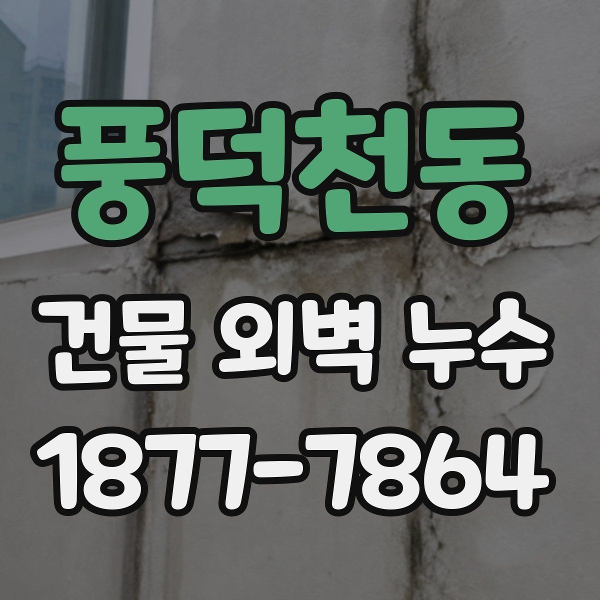 풍덕천동 건물 외벽 누수 흔한 원인과 예방