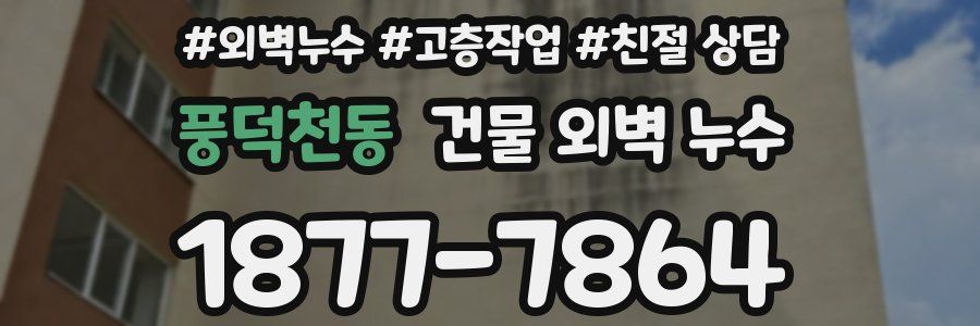 풍덕천동 건물 외벽 누수