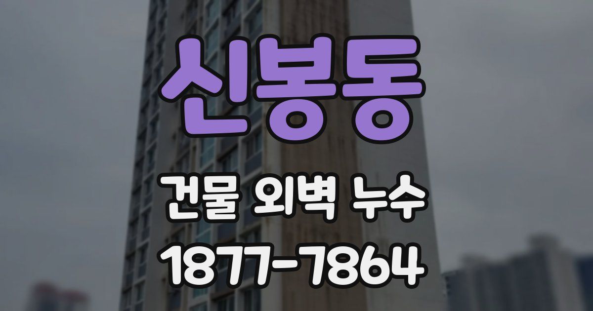신봉동 건물 외벽 누수