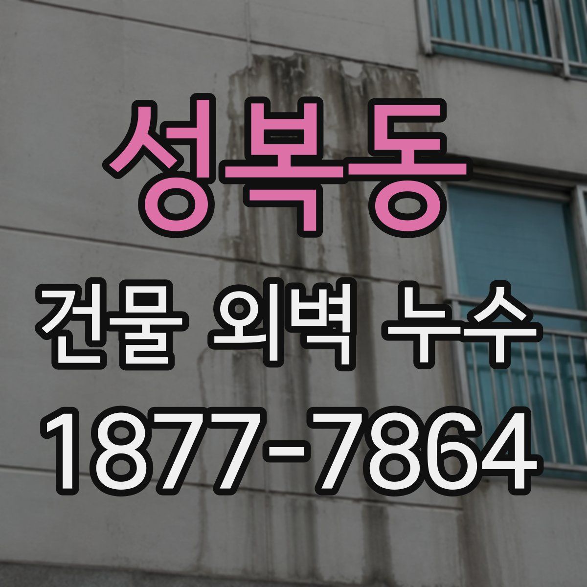 성복동 건물 외벽 누수