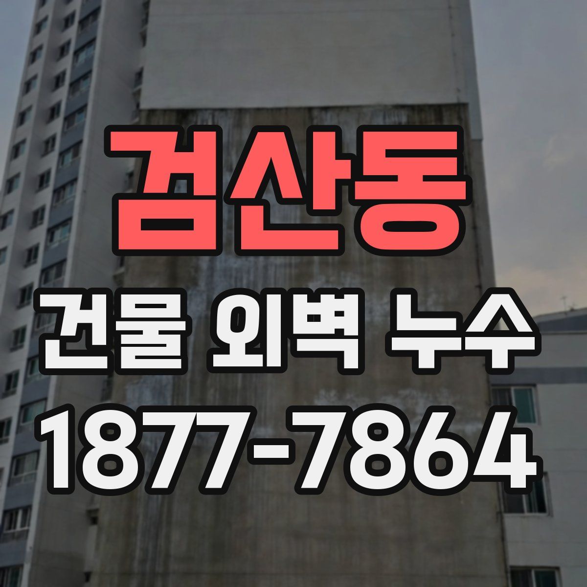 검산동 건물 외벽 누수
