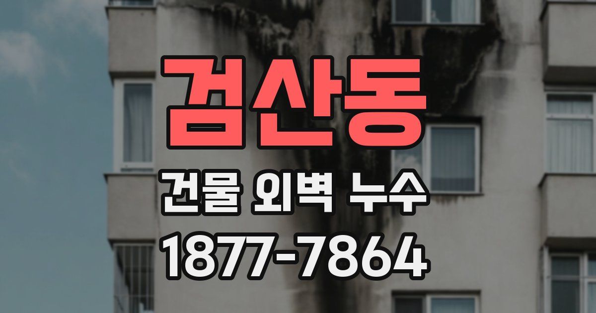 검산동 건물 외벽 누수