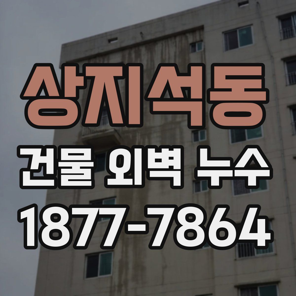 상지석동 건물 외벽 누수