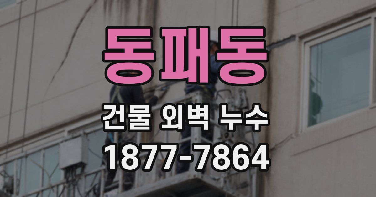 동패동 건물 외벽 누수