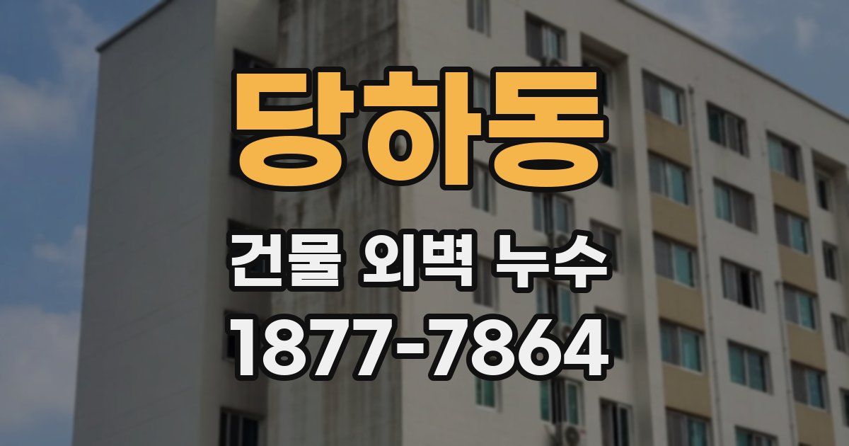 당하동 건물 외벽 누수