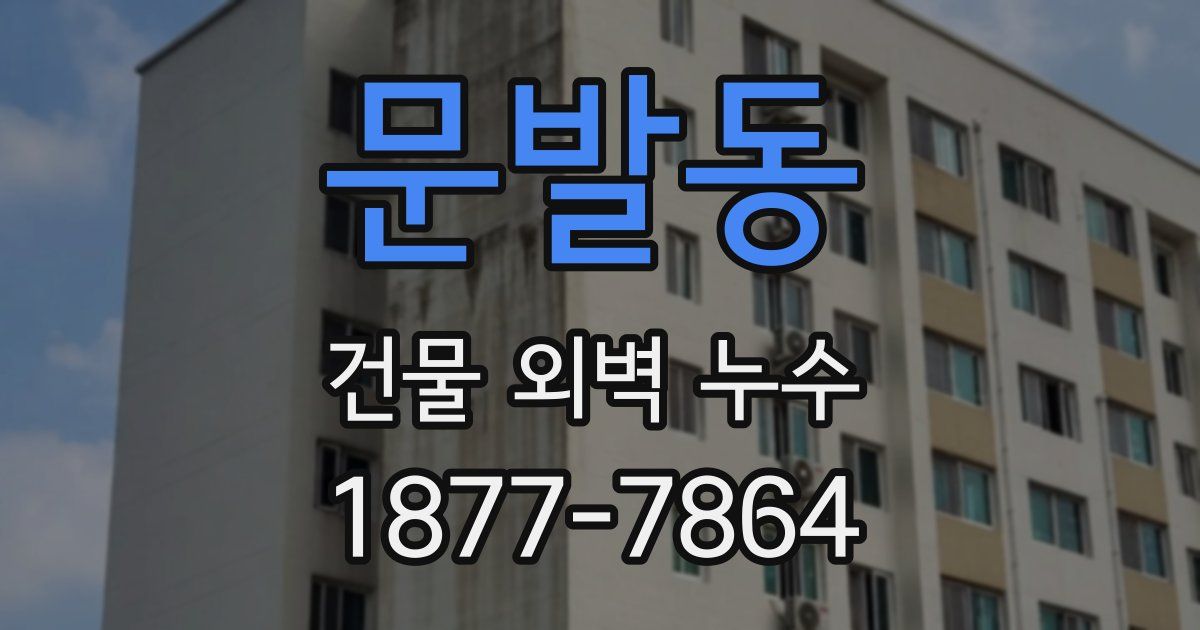 문발동 건물 외벽 누수