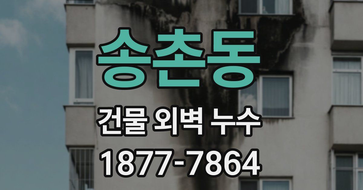 송촌동 건물 외벽 누수