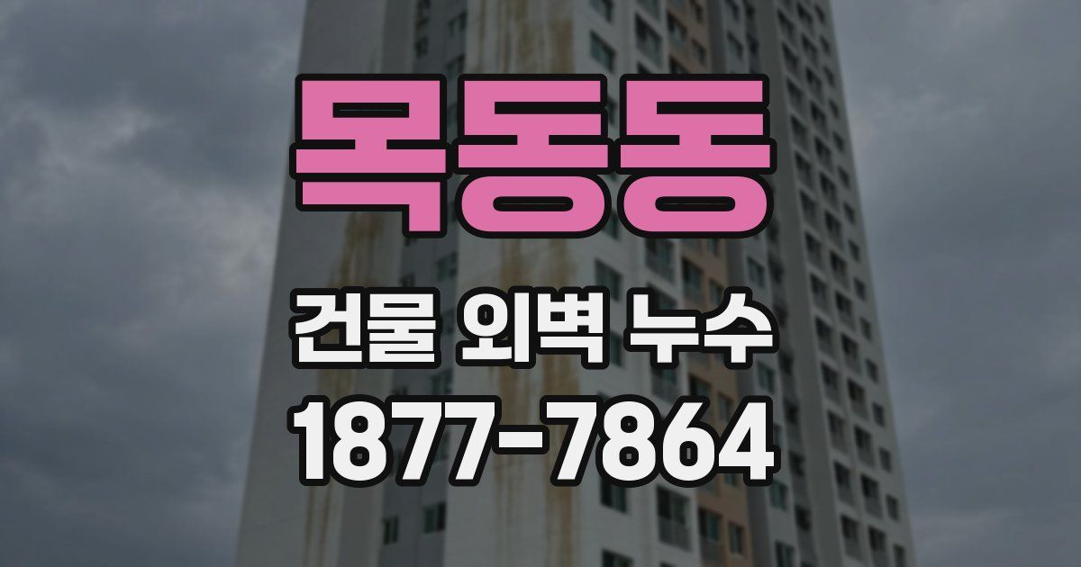 목동동 건물 외벽 누수