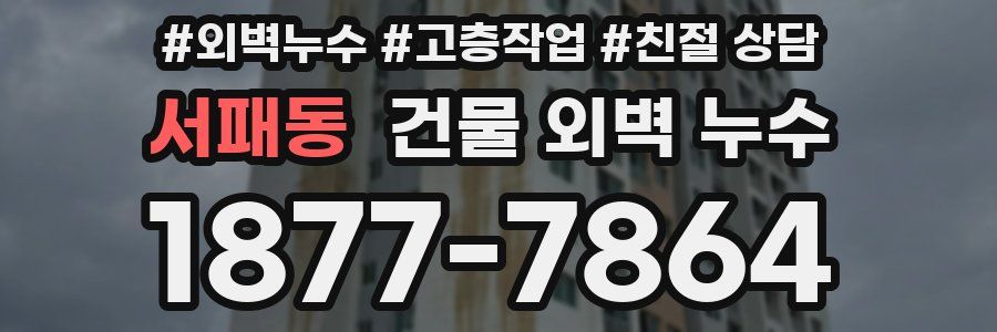 서패동 건물 외벽 누수