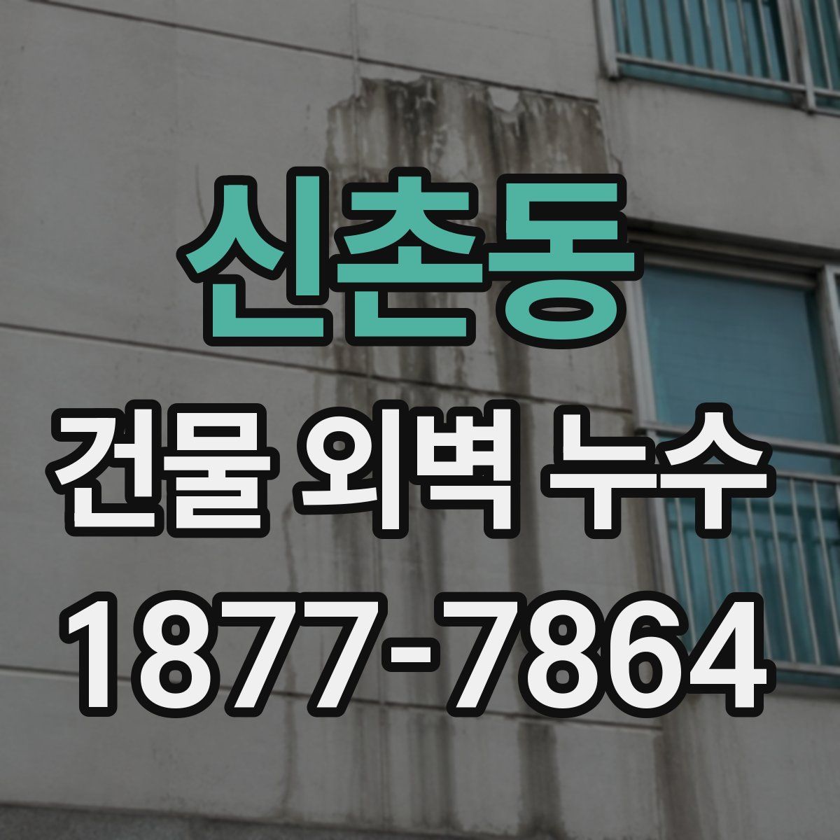 신촌동 건물 외벽 누수