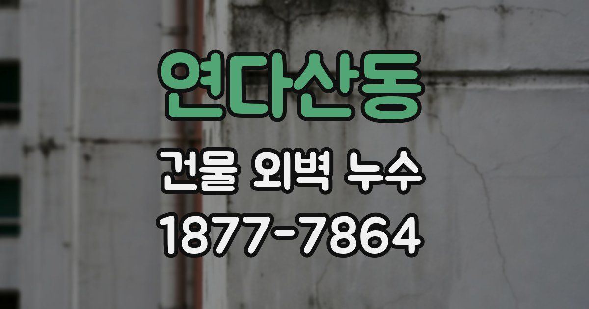 연다산동 건물 외벽 누수