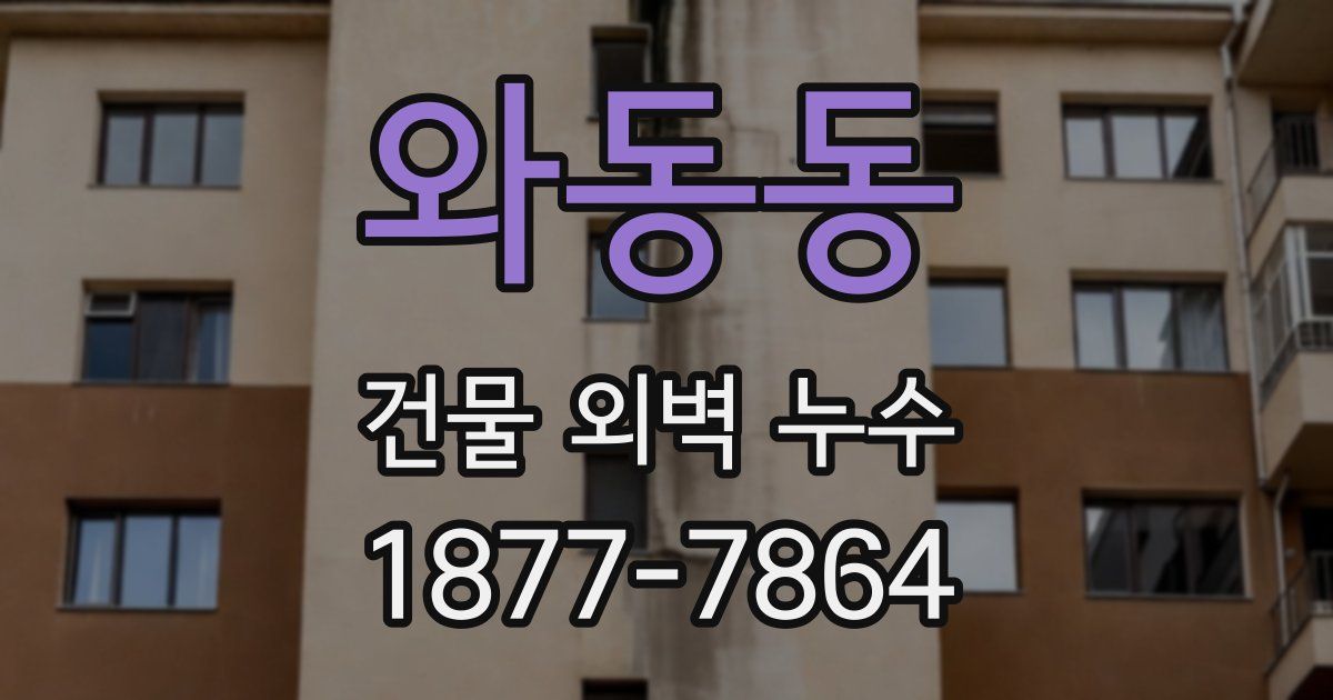 와동동 건물 외벽 누수