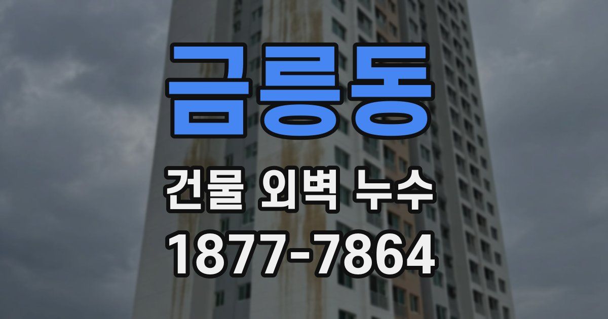 금릉동 건물 외벽 누수