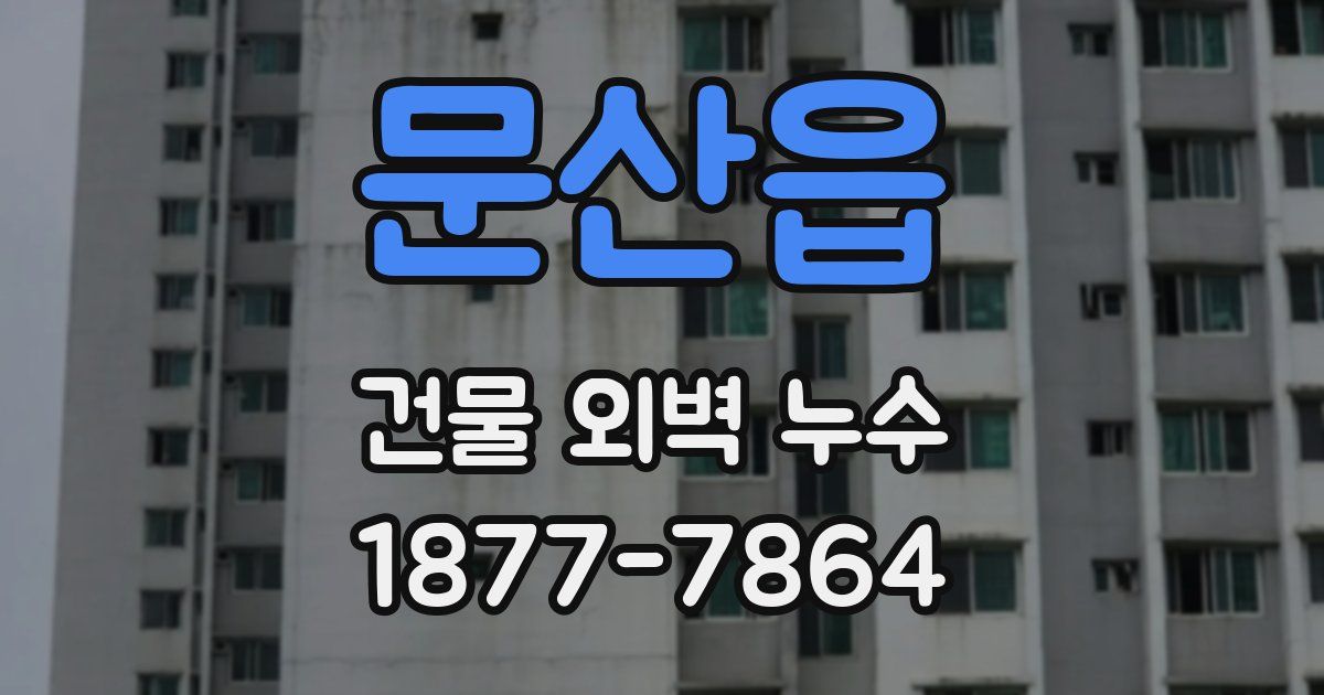 문산읍 건물 외벽 누수