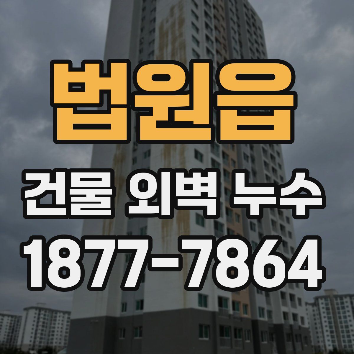 법원읍 건물 외벽 누수