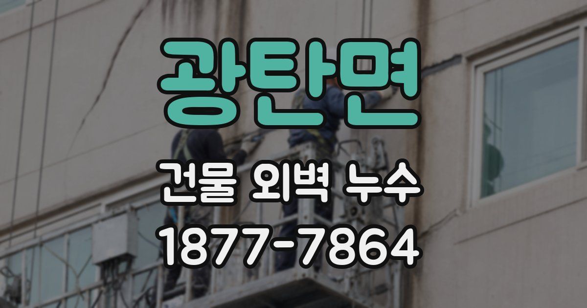 광탄면 건물 외벽 누수