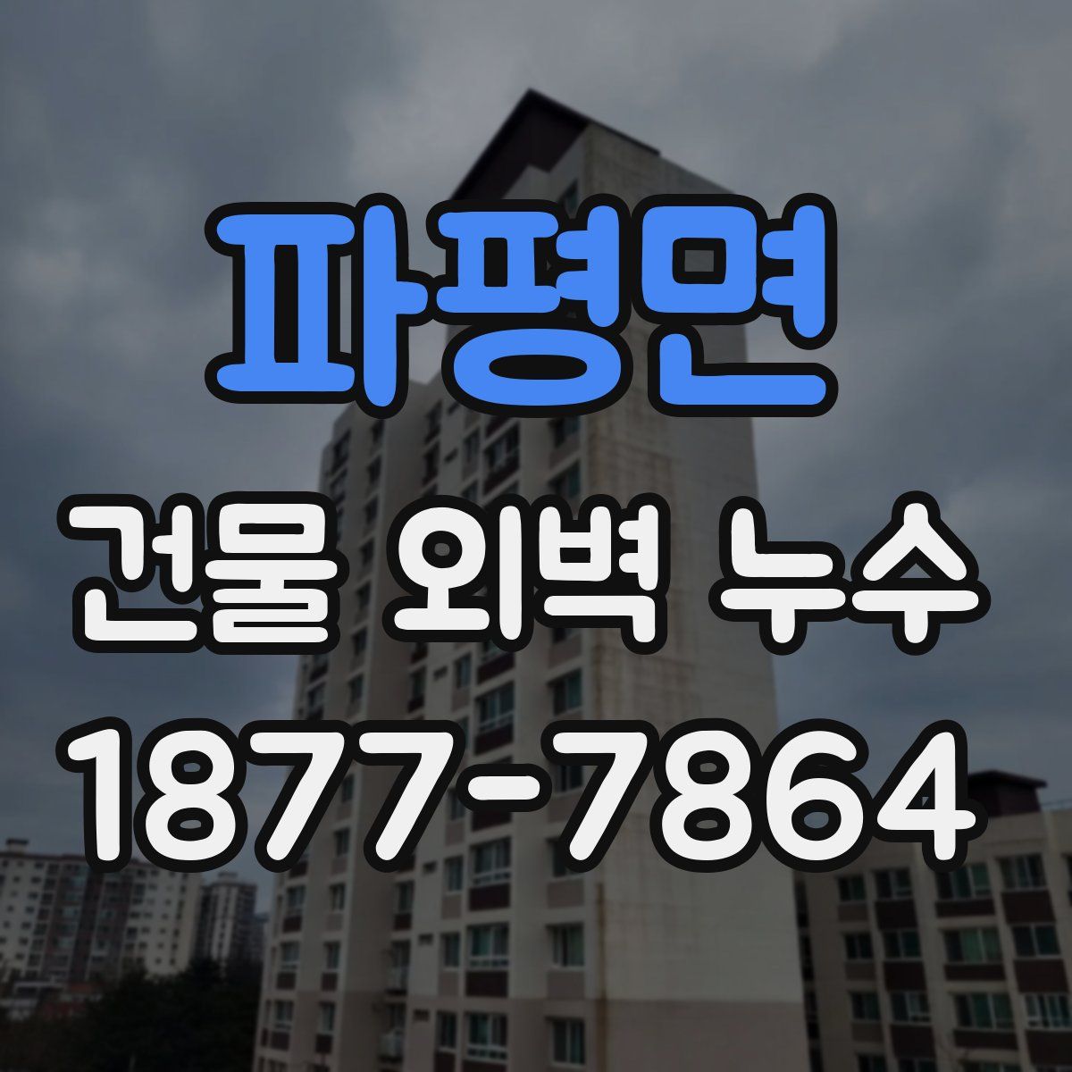 파평면 건물 외벽 누수