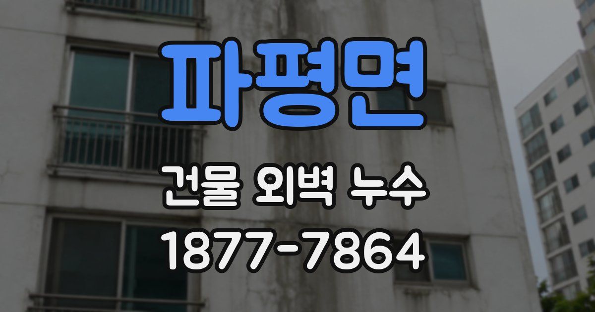 파평면 건물 외벽 누수