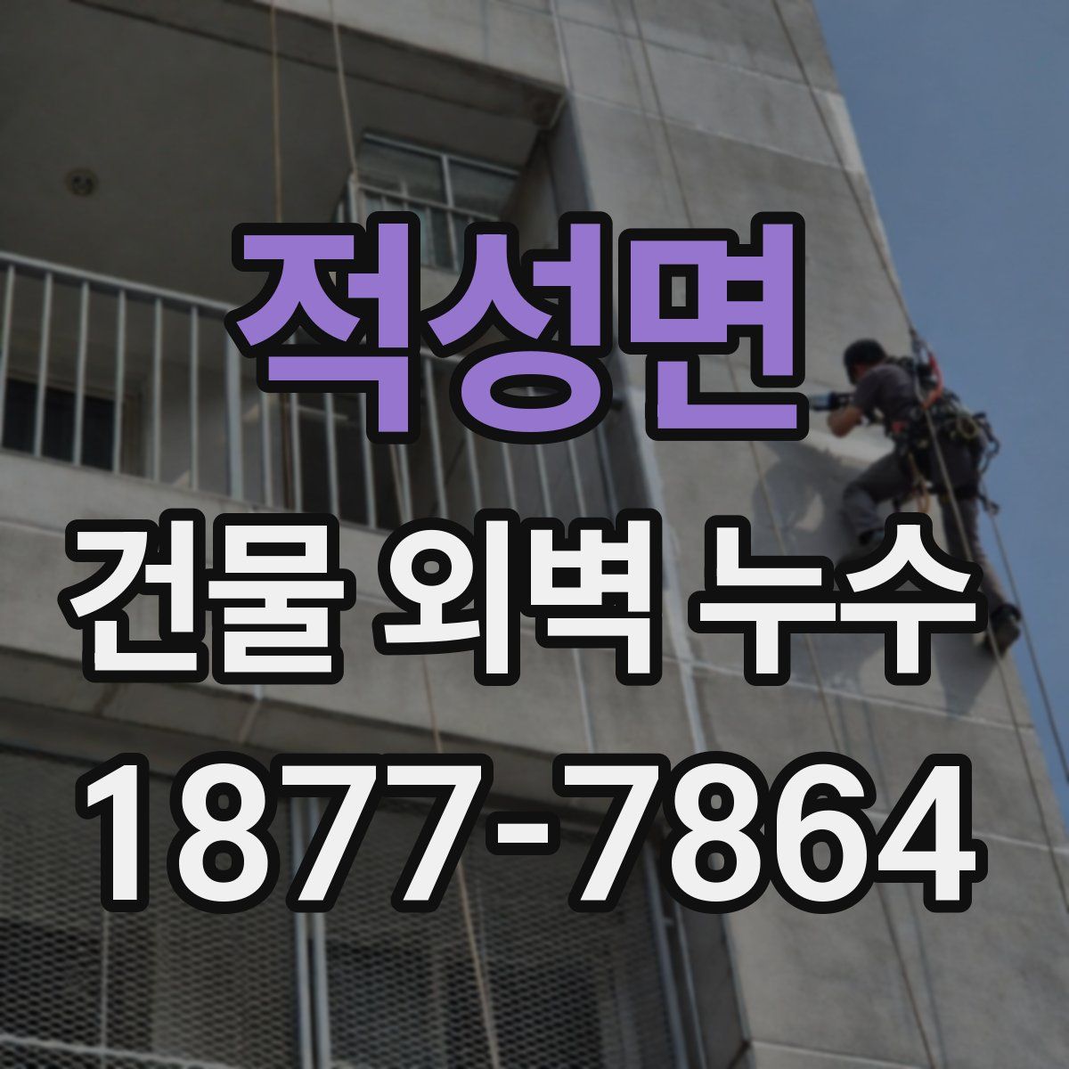 적성면 건물 외벽 누수