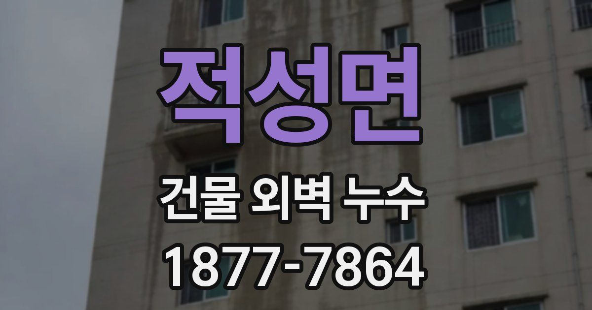 적성면 건물 외벽 누수
