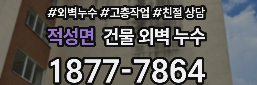 적성면 건물 외벽 누수