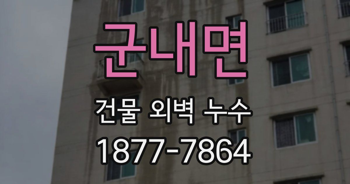 군내면 건물 외벽 누수
