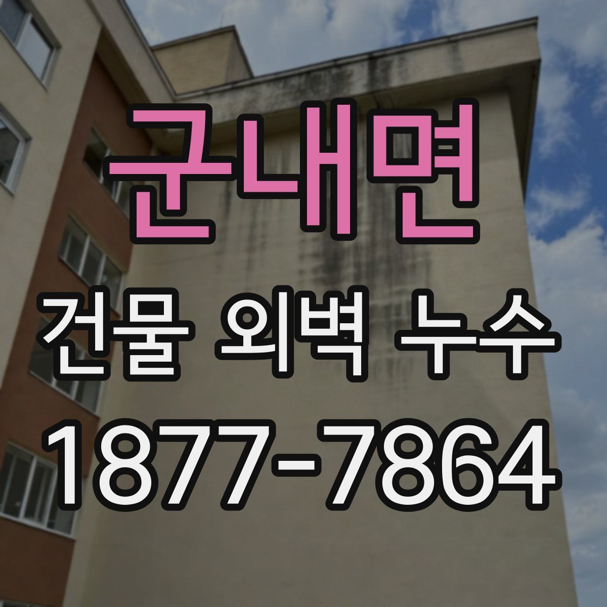 군내면 건물 외벽 누수