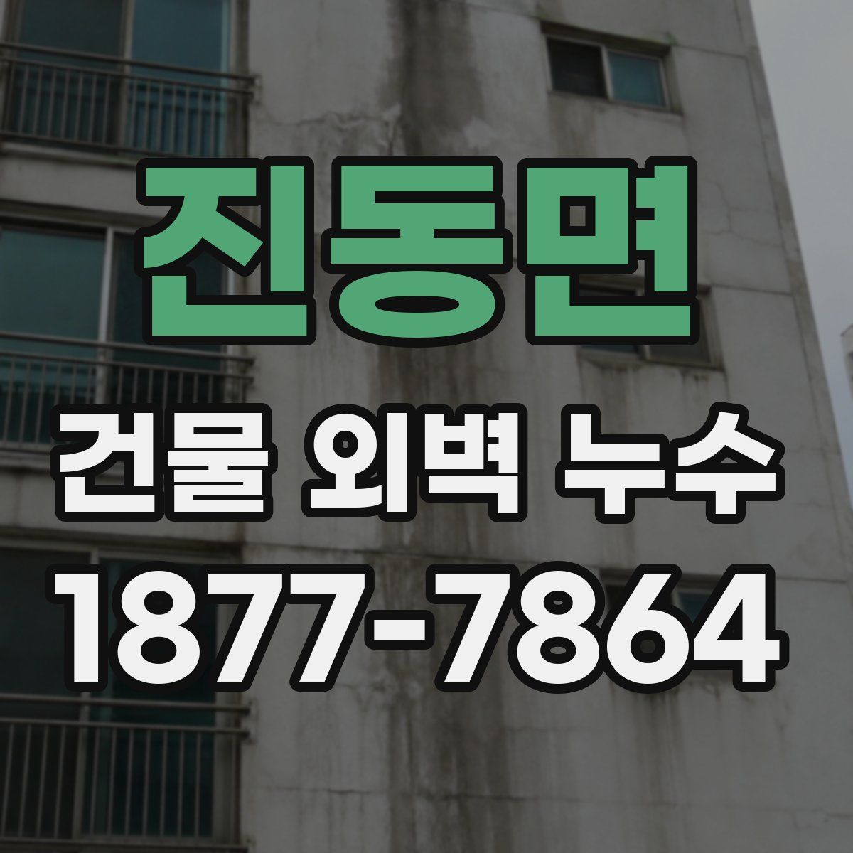 진동면 건물 외벽 누수