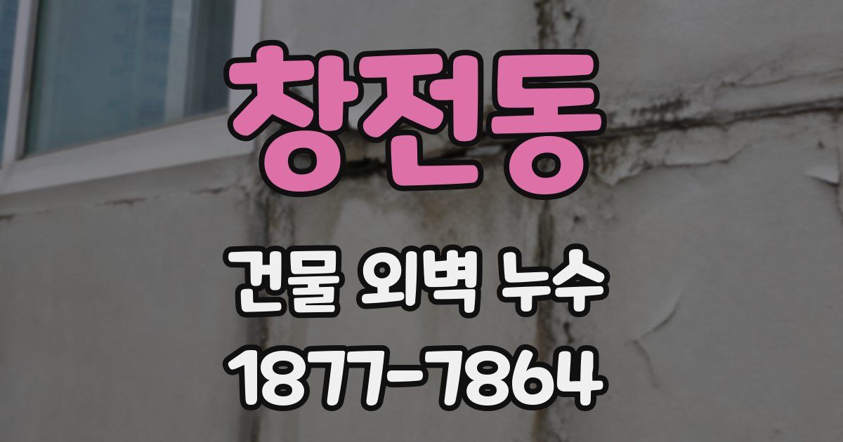 창전동 건물 외벽 누수