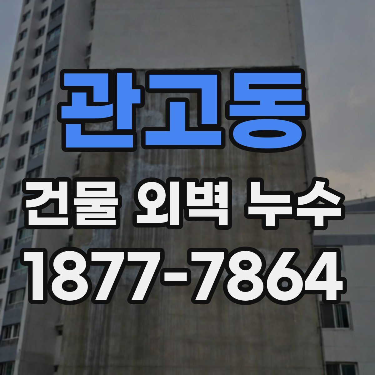 관고동 건물 외벽 누수