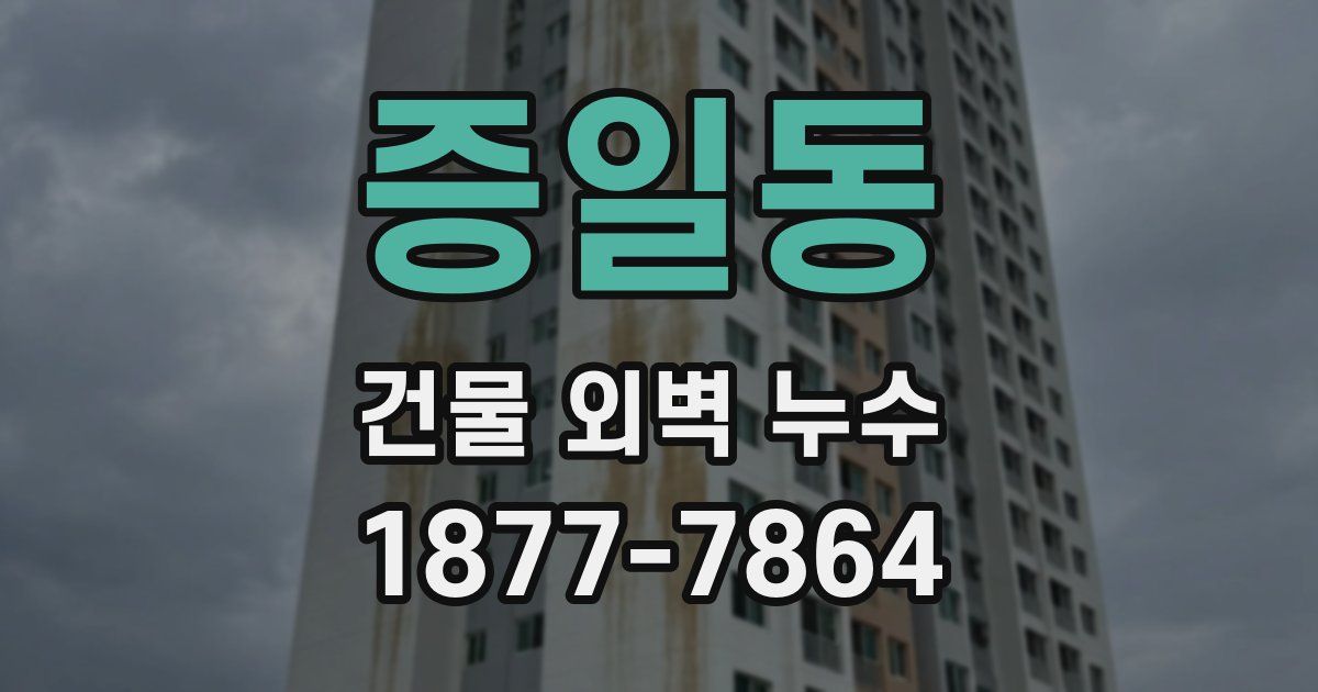 증일동 건물 외벽 누수