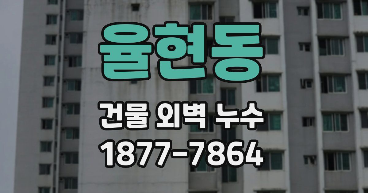 율현동 건물 외벽 누수