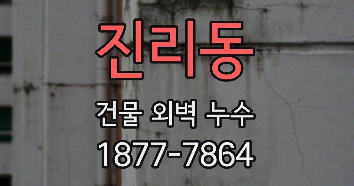 진리동 건물 외벽 누수