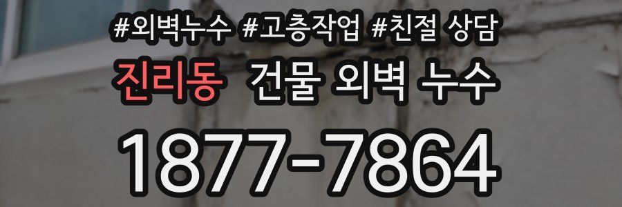 진리동 건물 외벽 누수