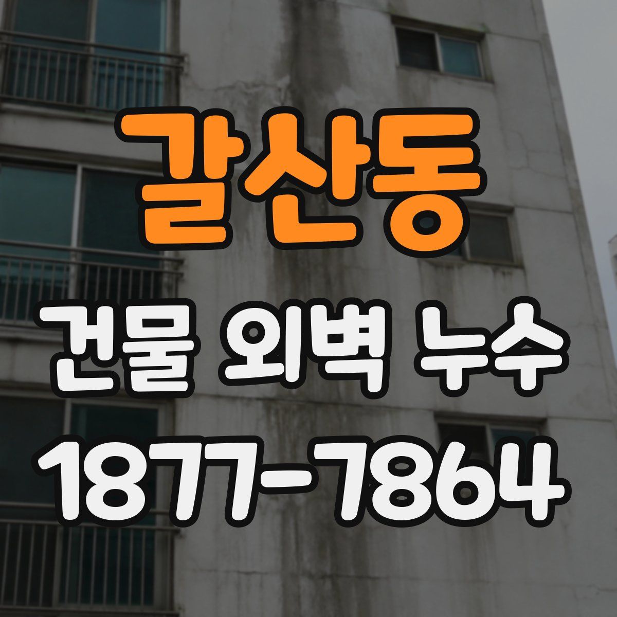 갈산동 건물 외벽 누수