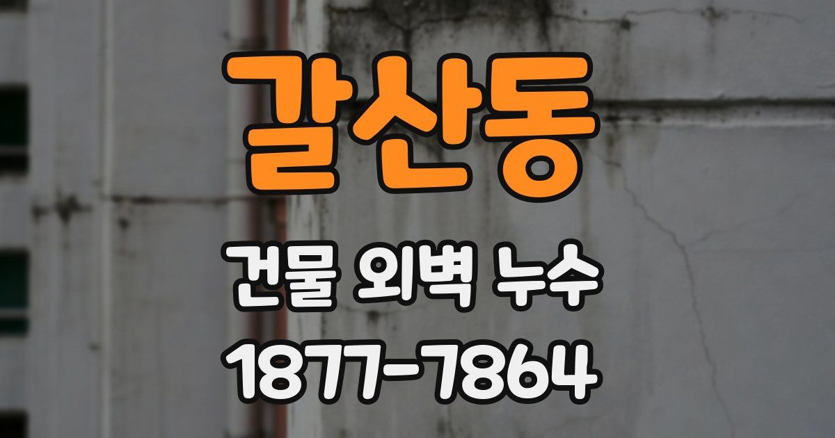 갈산동 건물 외벽 누수