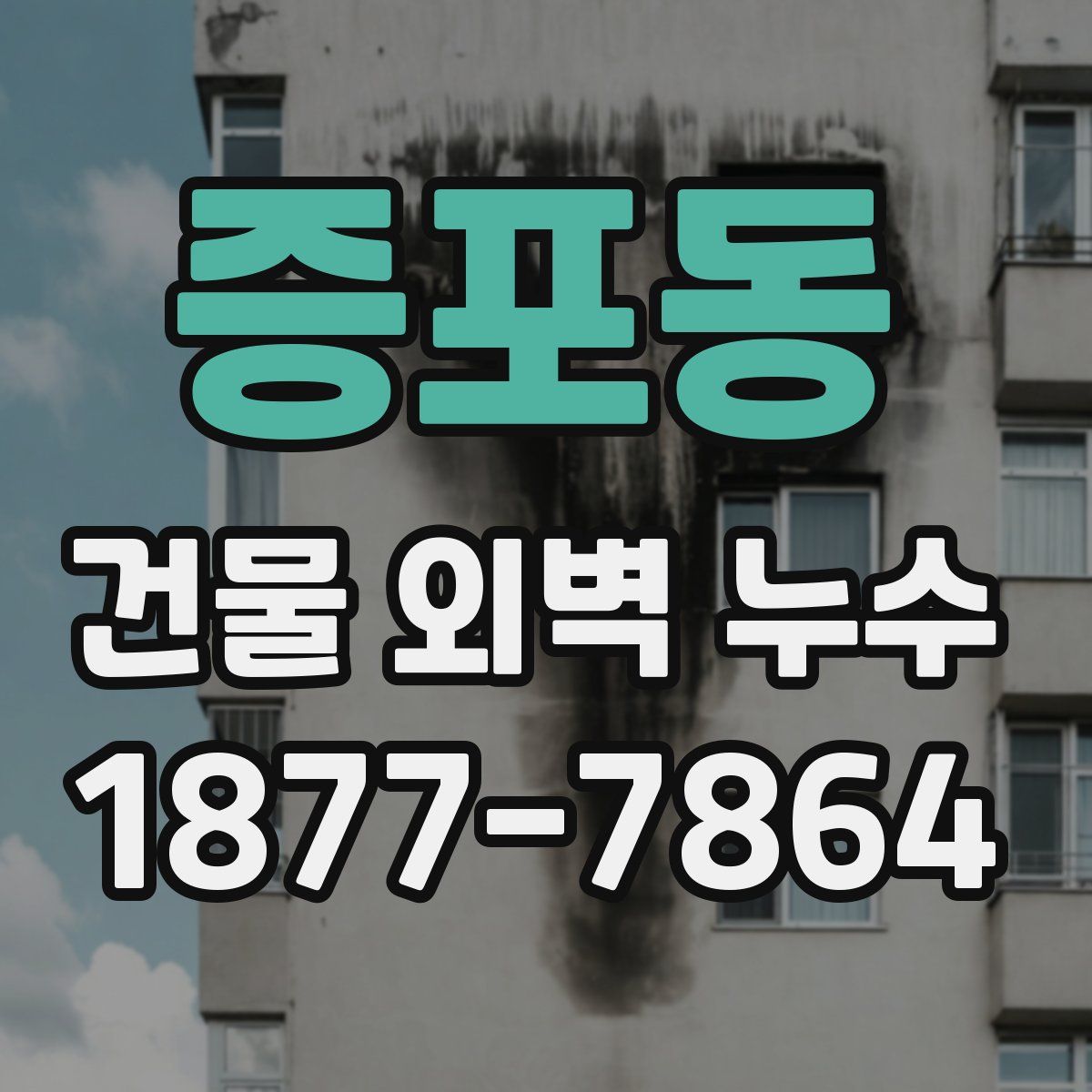 증포동 건물 외벽 누수