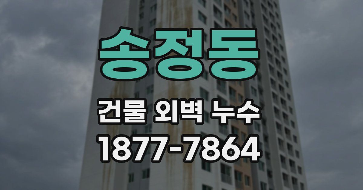 송정동 건물 외벽 누수