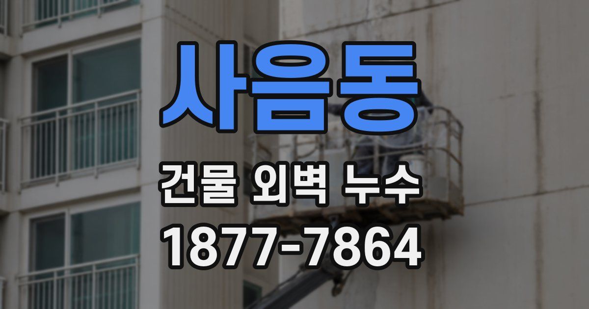 사음동 건물 외벽 누수